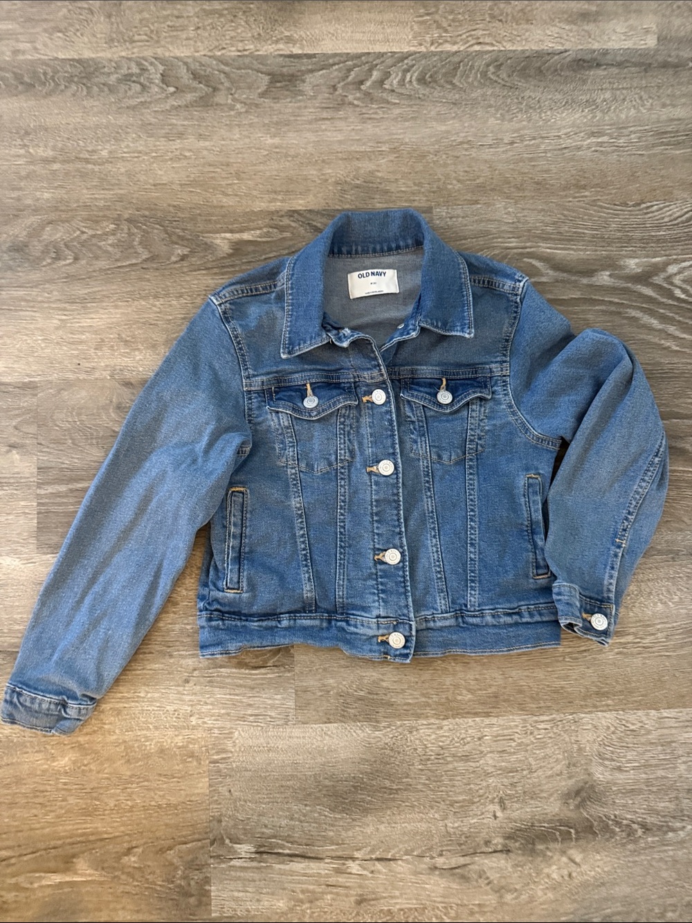 Old Navy SZ 8 Blue Kids Denim Jacket with Button Front. Great condition